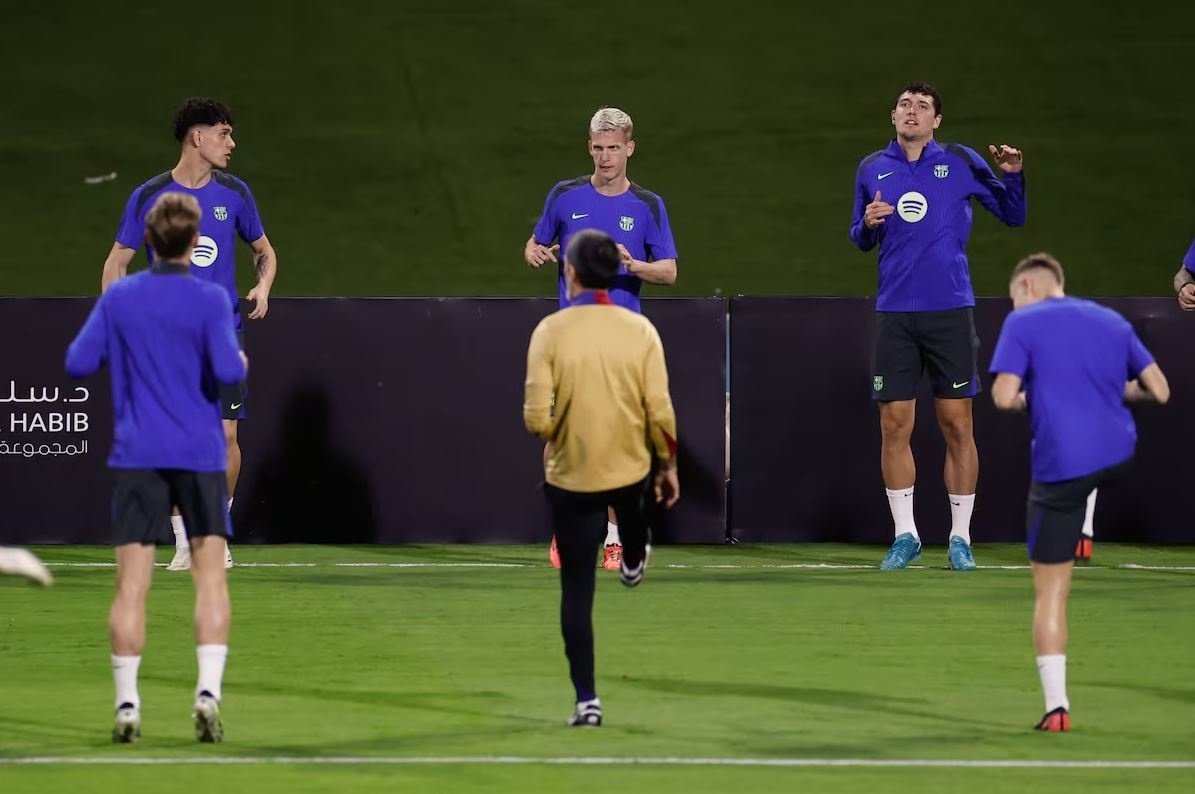 Christensen volvió a los entrenamientos. EFE/AlbertoEstevez