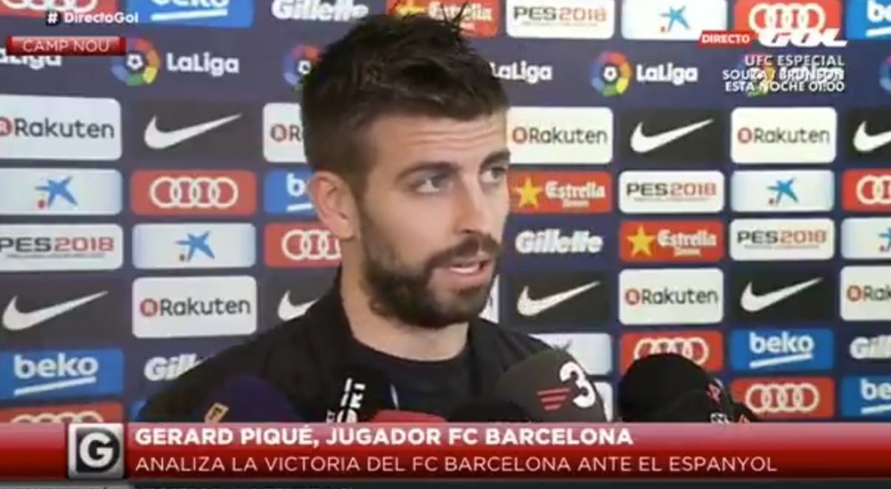 Piqué habló tras el Barça-Espanyol. EFE