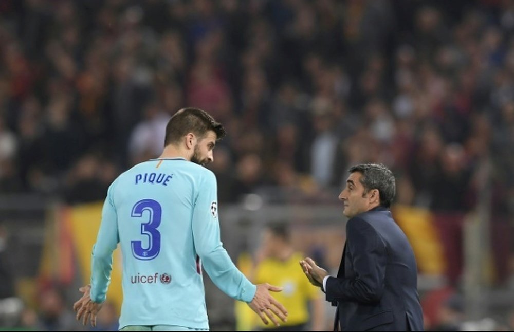 Piqué a révélé une discussion avec Valverde. AFP