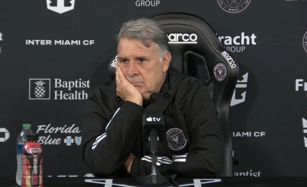Martino appeared at a press conference ahead of his side's MLS season opener. Screenshot/InterMiami