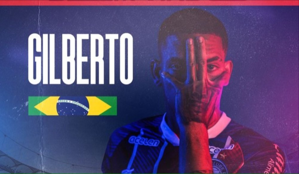 Bahia anuncia a contratação de Gilberto, ex-Benfica. ECBahia