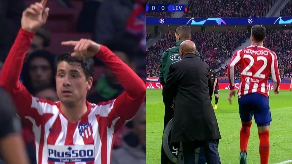 Giménez sufrió un problema físico. Capturas/Movistar