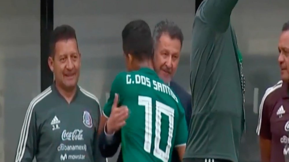 Gio dedicó su gol a Osorio. Captura