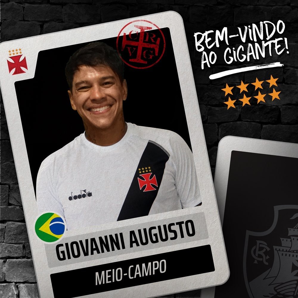 Giovanni Augusto jugará en calidad de cedido hasta final de temporada. Twitter/VascodaGama