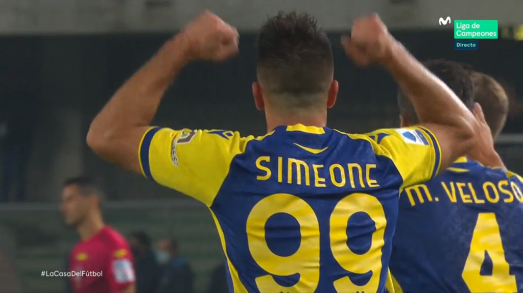 Spectacular Simeone! Scores a brace in four minutes!