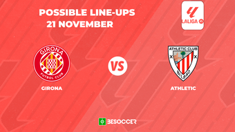 Check-out the possible lineups for La Liga matchday 14 clash between Girona and Athletic Bilbao at the Montilivi Stadium, which kicks off at 21:00 CET.