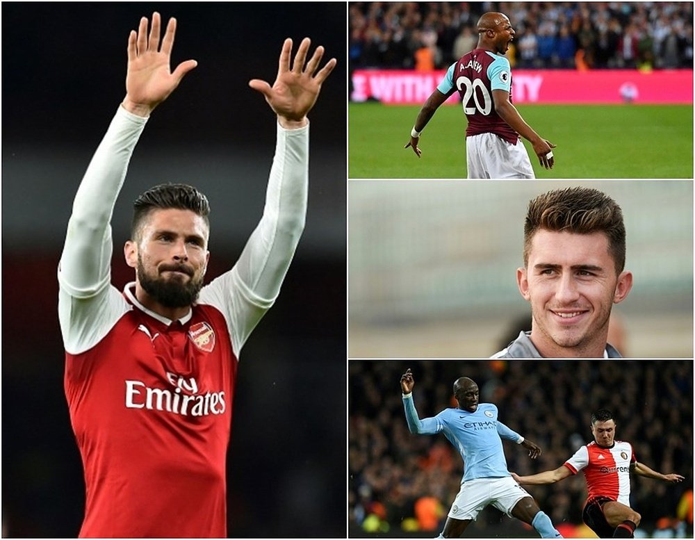 Giroud, Laporte, Ayew and Mangala. BeSoccer