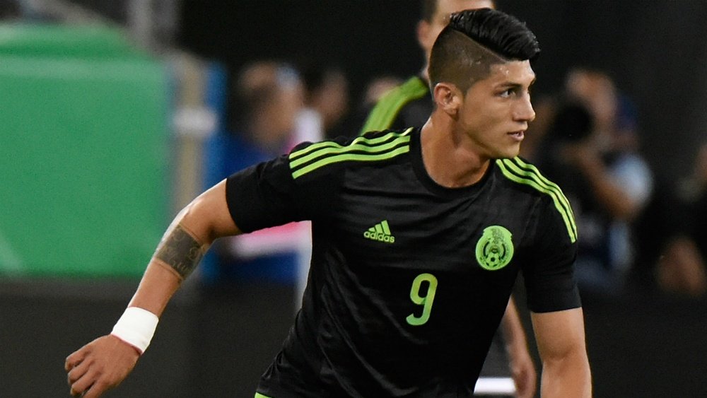 Alan Pulido pictured during the match. Goal