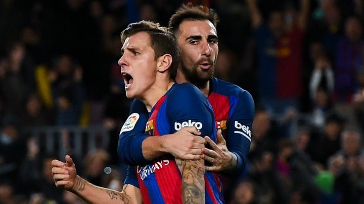 Alcacer hails 'special' moment after scoring first Barca goal