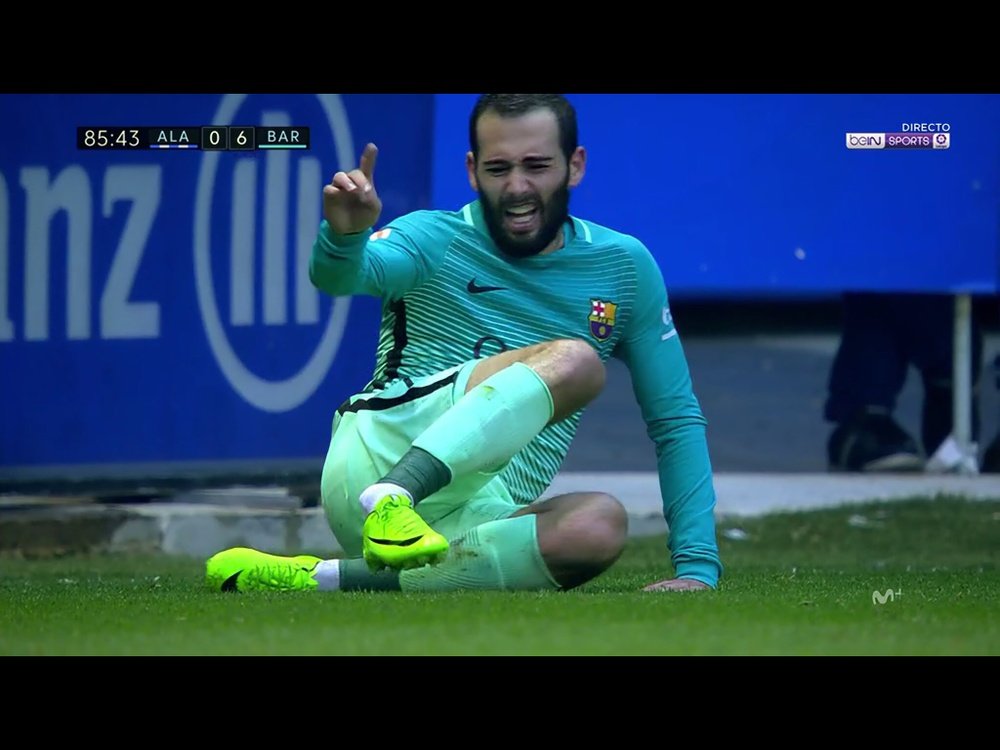 La souffrance pour Aleix Vidal. GOAL