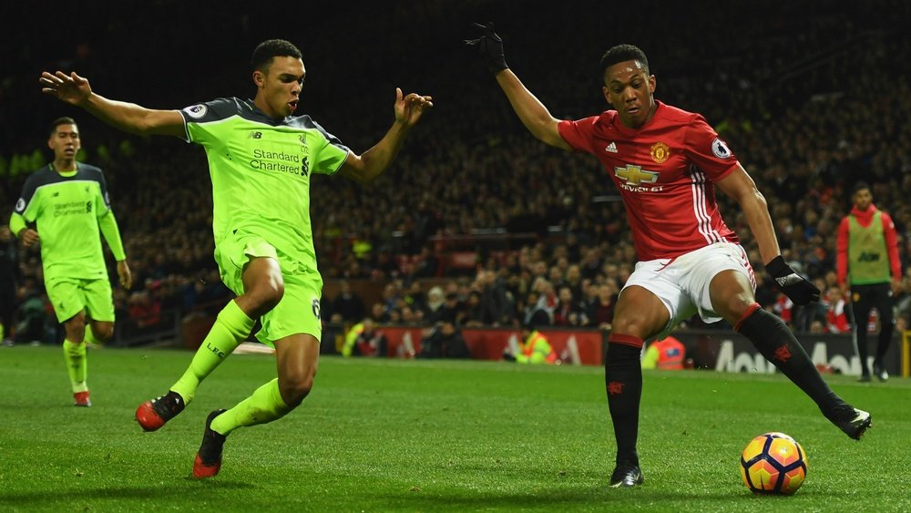 Alexander Arnold made his Premier League debut at Old Trafford. Goal