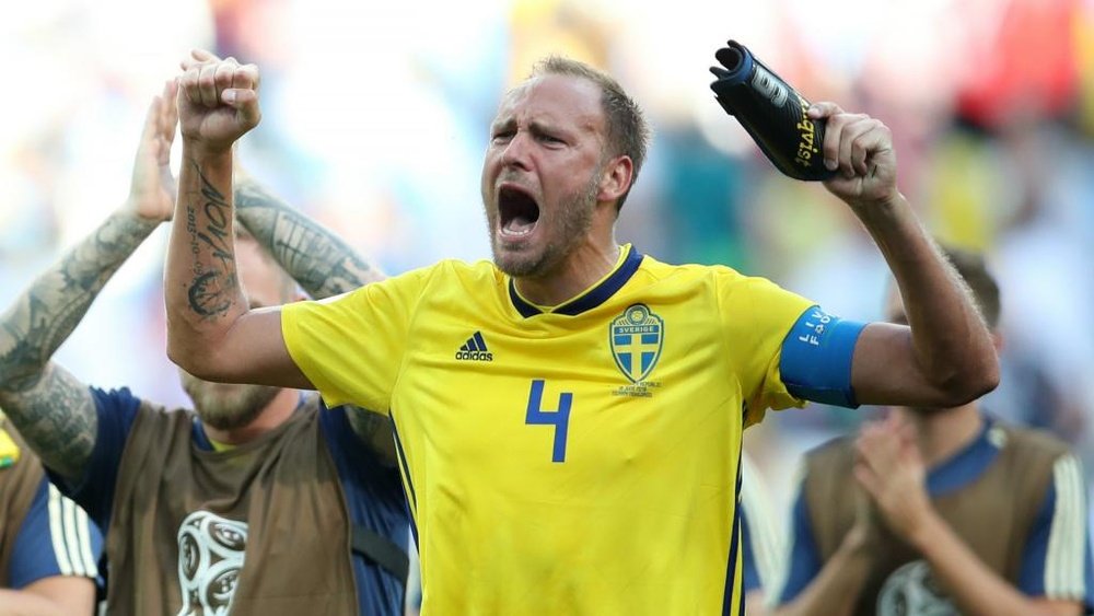 Granqvist scored the winner for the Swedes. AFP