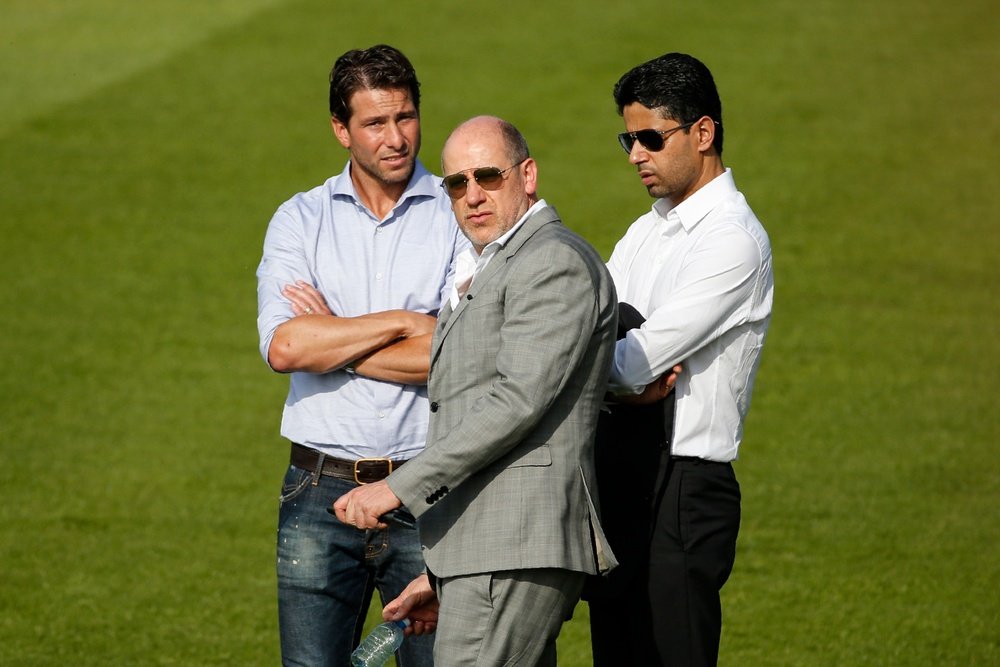 Antero Henrique, Nasser Al-Khelaifi et Maxwell. Goal