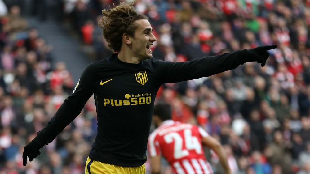 Antoine Griezmann celebrating the goal that led to Atletico salvaging a point. Goal