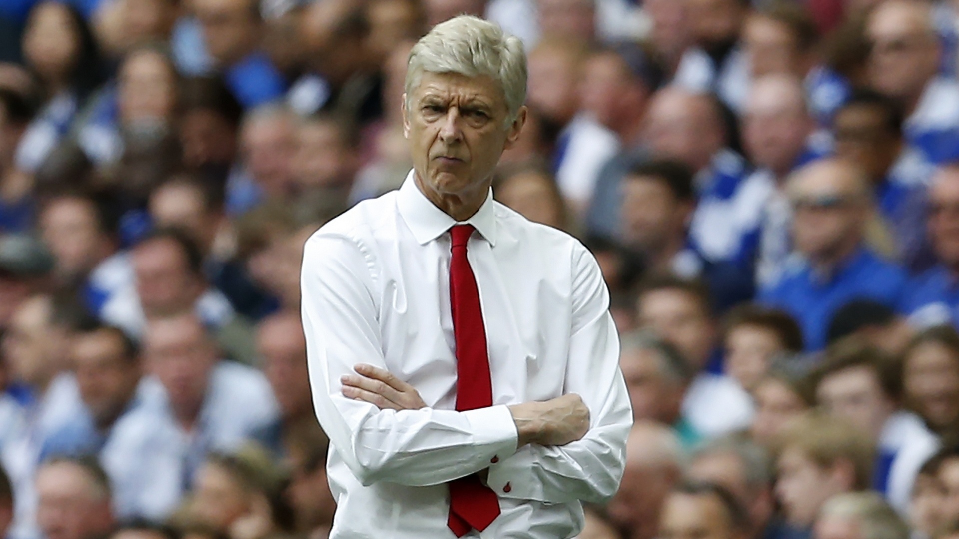L'emtraîneur d'Arsenal, Ansene Wenger, lors d'un match de Premier League. AFP