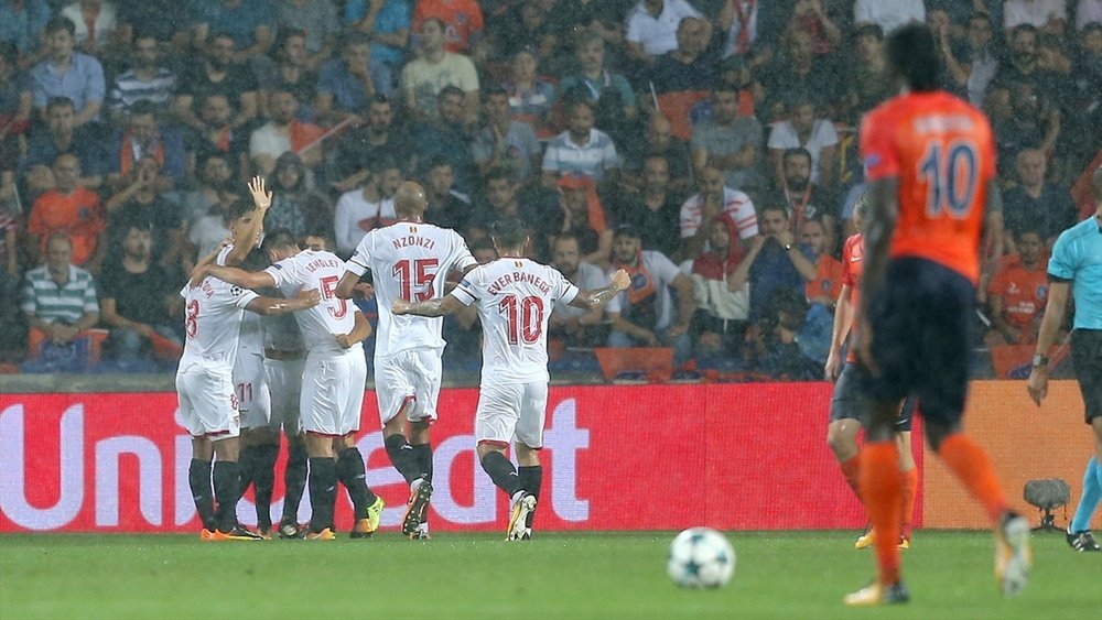 Le FC Séville s'est imposé ce soir en Turquie. AFP