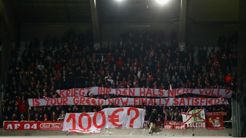 Bayern were fined in December after fans protested. GOAL