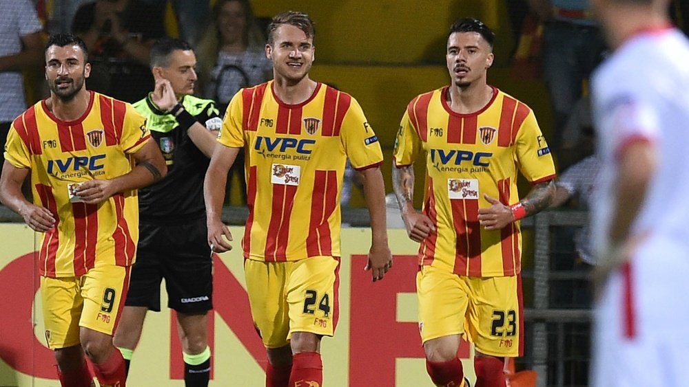 Les joueurs du Benevento lors d'un match. AFP