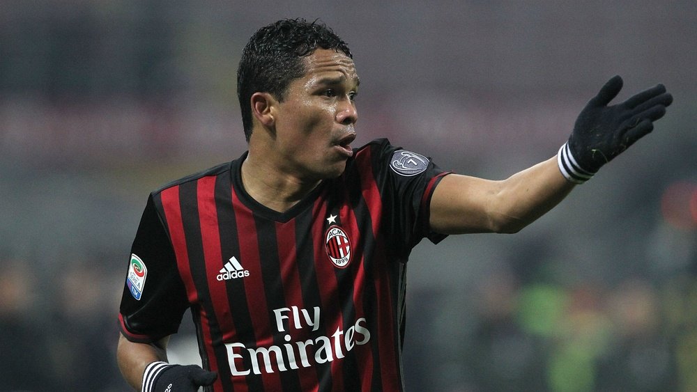 Carlos Bacca in action with Milan. Goal