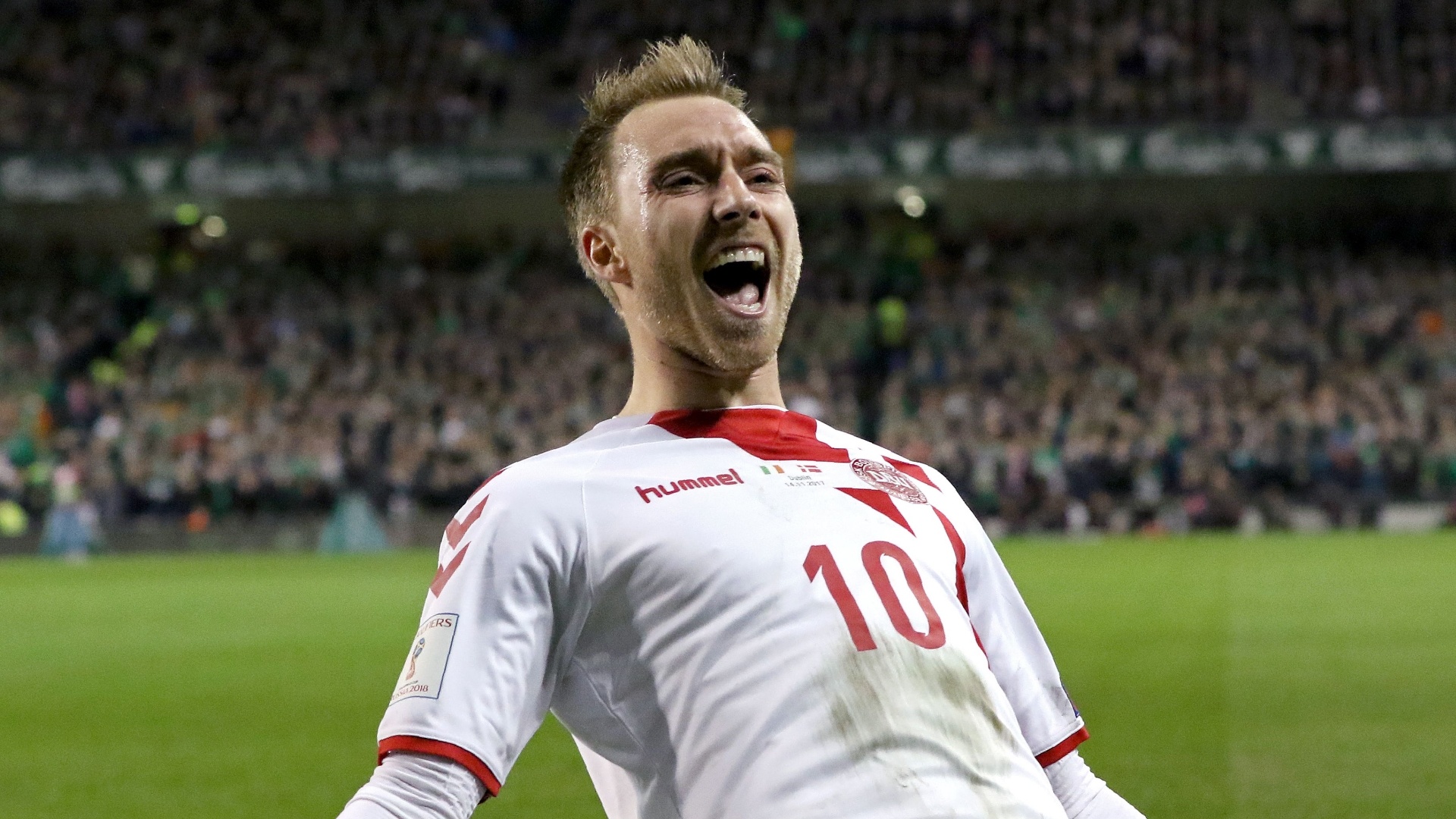 Eriksen marca três, Dinamarca vira sobre a Irlanda e se garante na Copa do Mundo de 2018