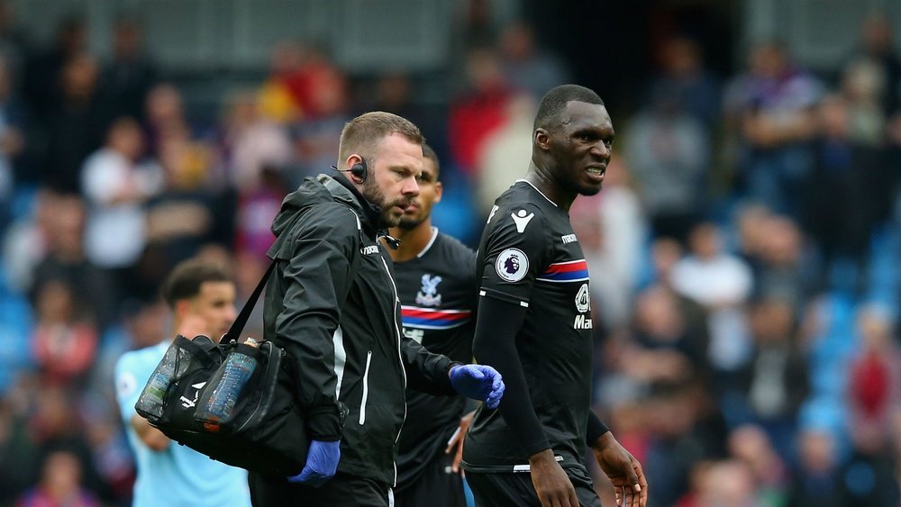 Benteke sustained a knee injury in the game against City. GOAL