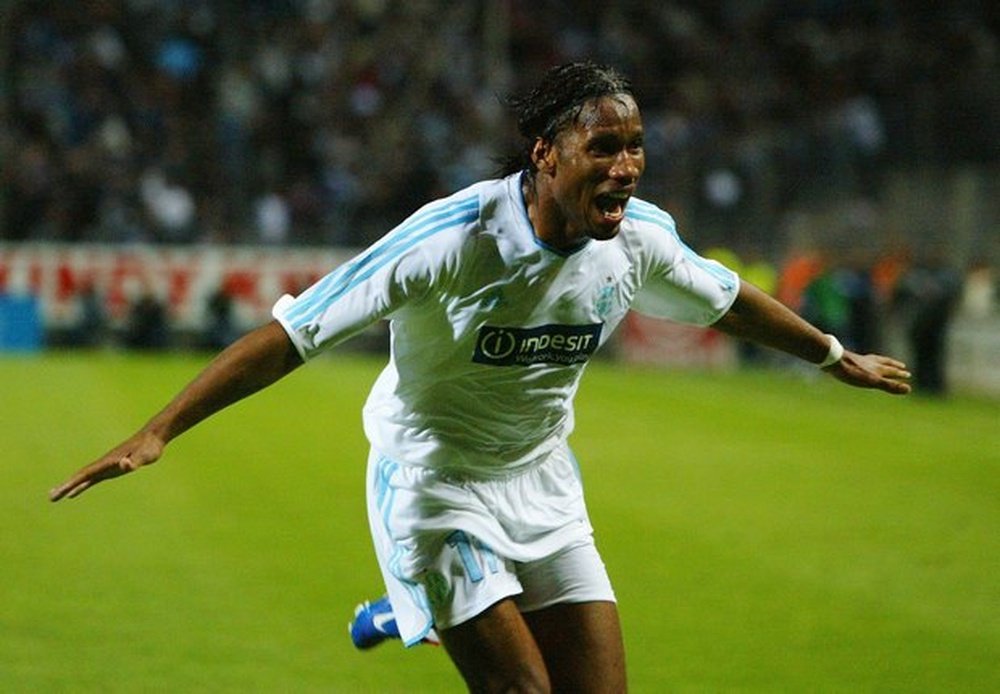 Didier Drogba lorsqu'il était joueur à Marseille. AFP