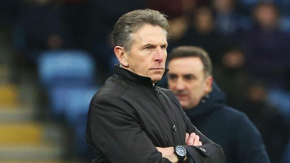 Claude Puel was left frustrated by Leicester's weaknesses at set plays on Saturday. GOAL