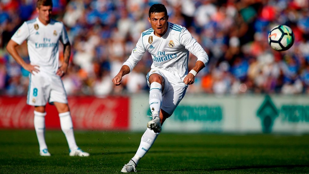 CR7 em campo, diante do Getafe. Goal