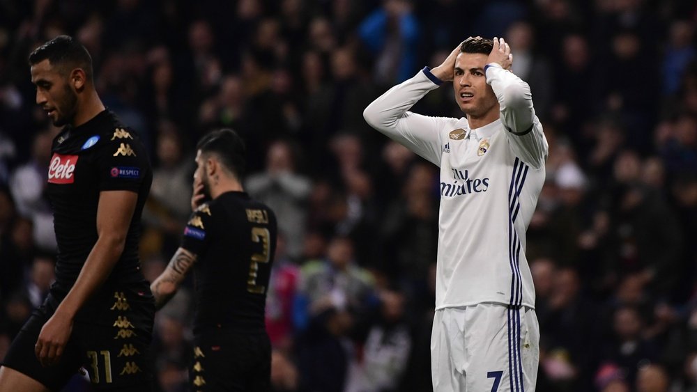 Cristiano Ronaldolors du match Real Madrid - Napoli, Champions League. GOAL