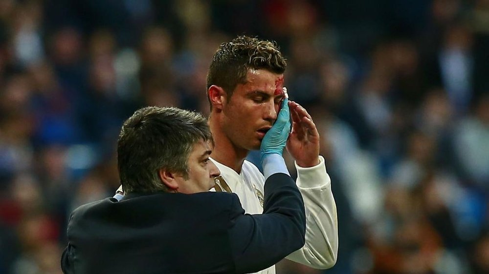 Ronaldo was left bloodied by his brace against Deportivo. GOAL