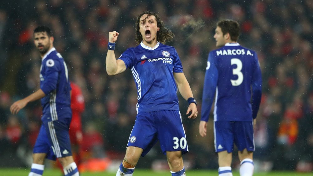 Le joueur du Chelsea, David Luiz, lors d'un match de Premier League. AFP