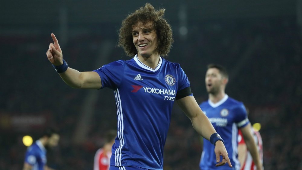 David Luiz in action for Chelsea against Southampton. Goal