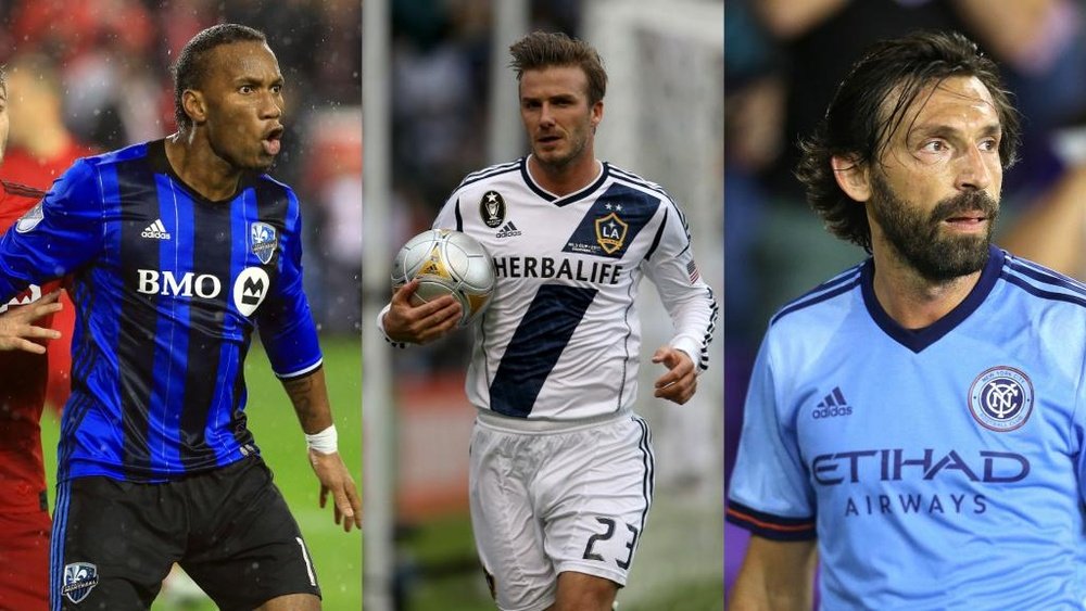 Drogba, Beckham and Pirlo have all enjoyed spells in the MLS. GOAL