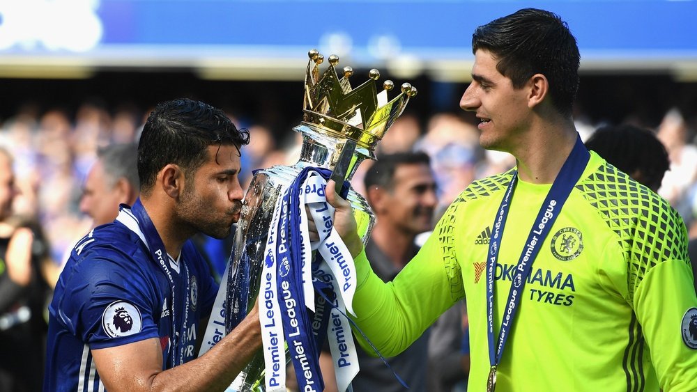 'Diego Costa era subvalorizado na Inglaterra', diz Courtois. AFP