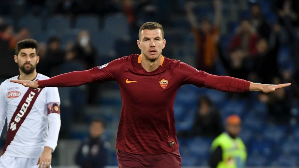 Edin Dzeko was on target again on Sunday. Goal