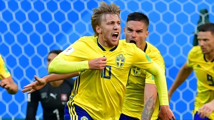 Forsberg decide e a Suécia garante vaga nas quartas de final