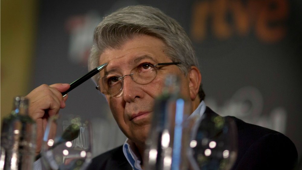 Enrique Cerezo, président de l'Atlético Madrid, en conférence de presse. Goal