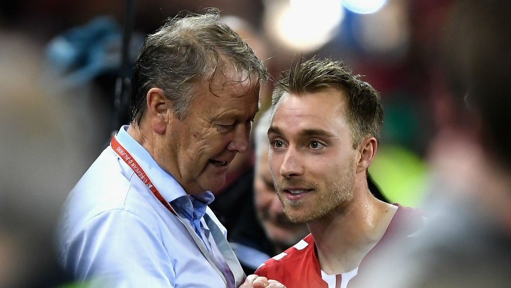 Eriksen scored a hat-trick to seal Denmark's place at the World Cup. GOAL