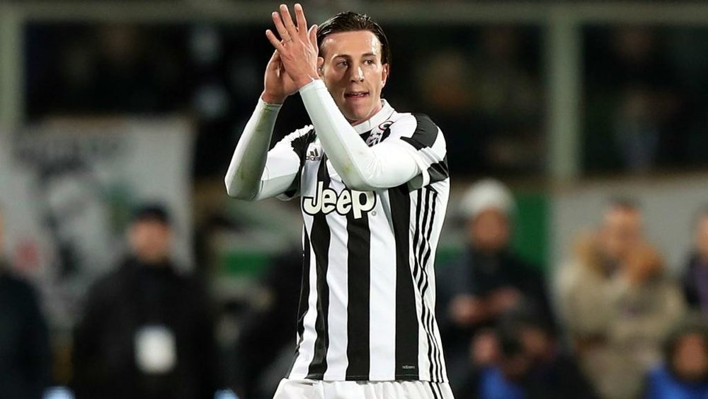 Bernardeschi celebrated wildly with his team-mates during the victory. GOAL
