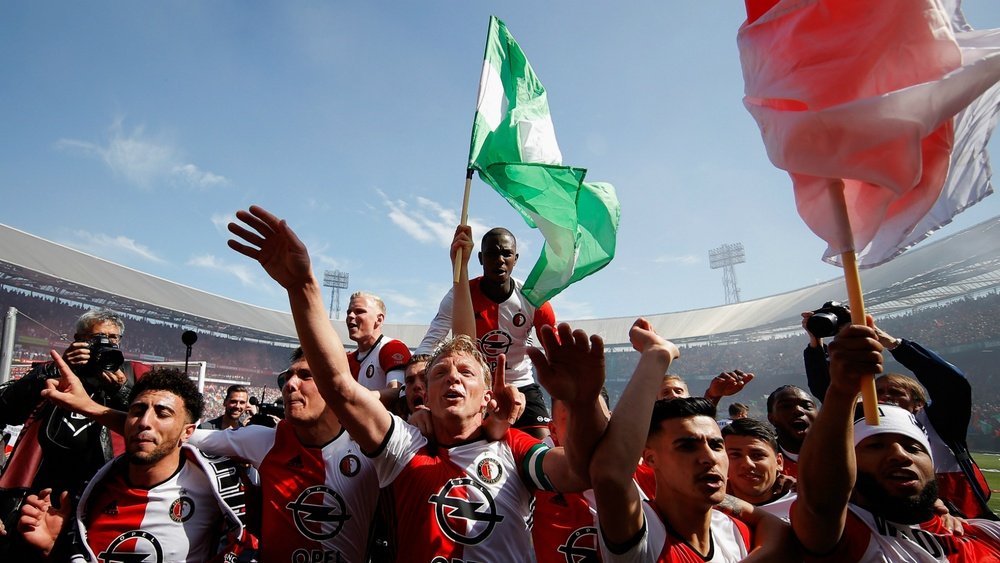 Feyenoord fans flock to celebrate first Eredivisie title since 1999