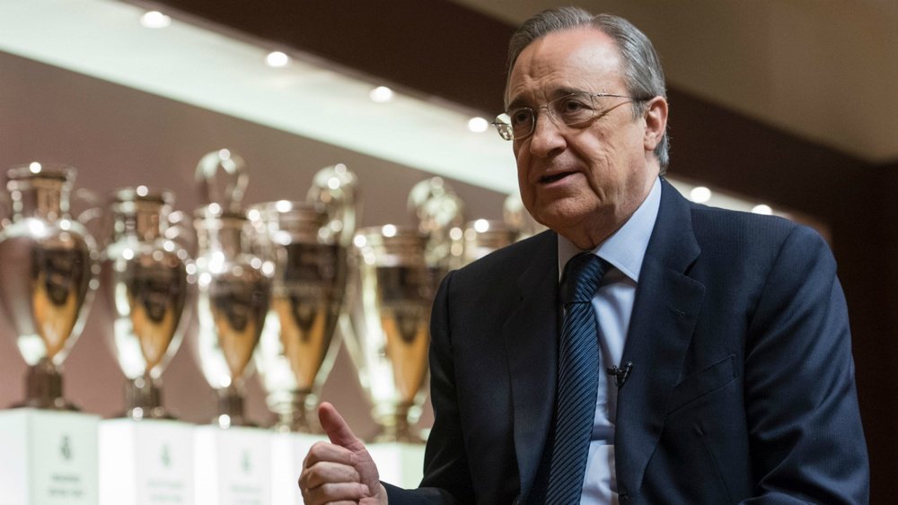 Aí está o presidente do Real Madrid, Florentino Pérez. Goal