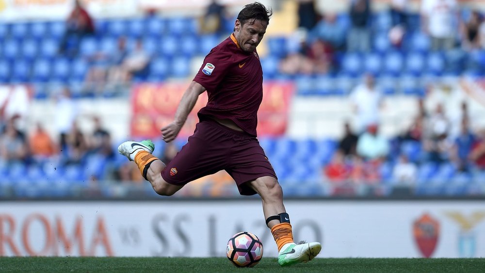 Le joueur de l'AS Rome, Francesco Totti. AFP