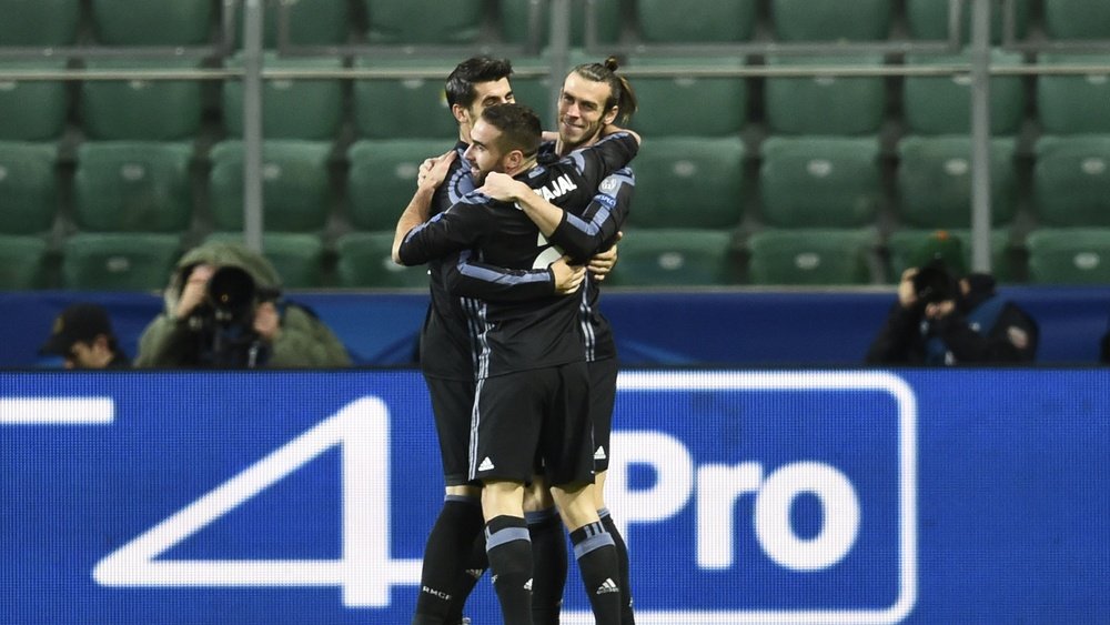 Gareth Bale et ses coéquipiers du Real Madrid en Ligue des champions. AFP