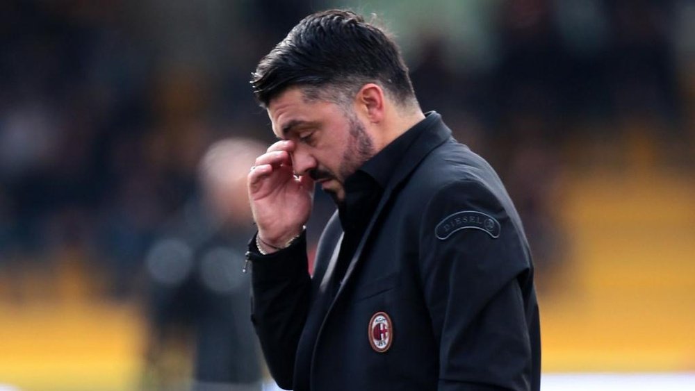 Gattuso est amer après son premier match en tant qu'entraîneur de Milan. AFP