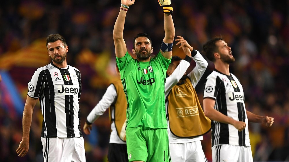 Gigi Buffon, lors du match de Ligue des champions avec la Juventus. AFP