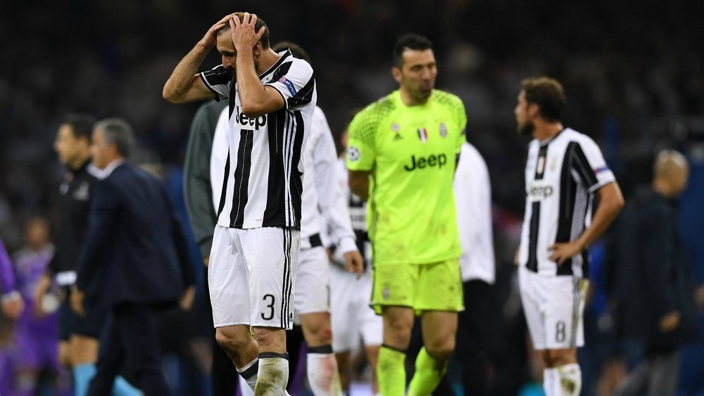 Giorgio Chielllini, lors de la finale de Ligue des champions entre la Juventus et le Real Madrid.AFP