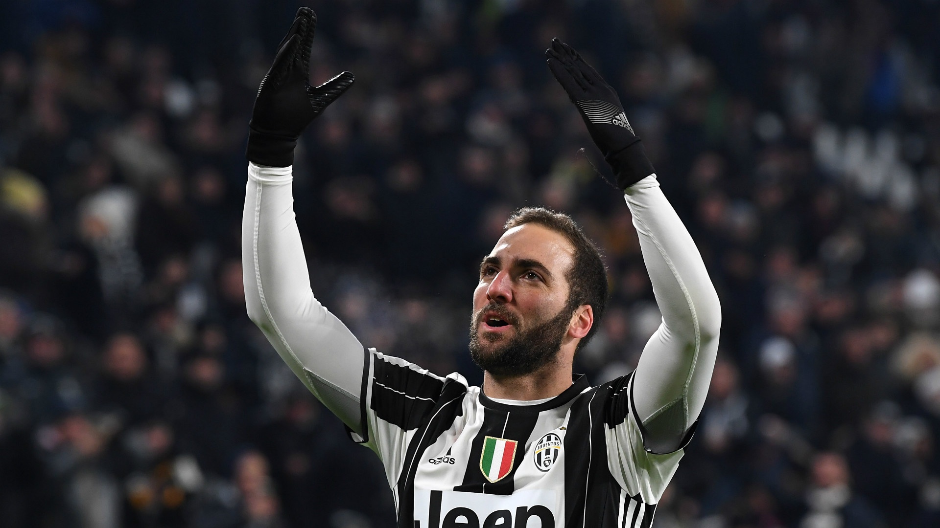 Gonzalo Higuain celebrates scoring a goal for Juventus. Goal