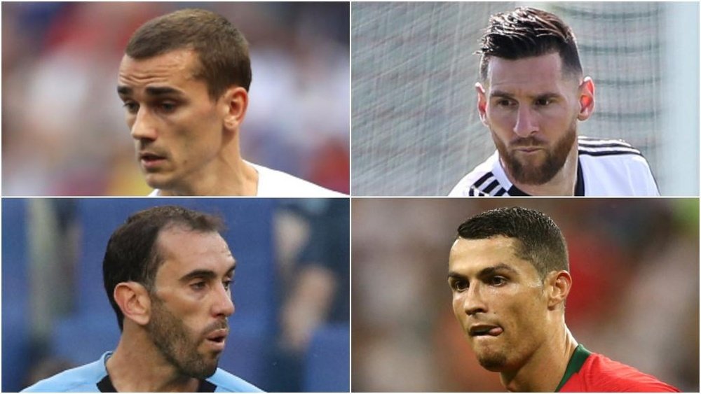 Griezmann, Messi, Godin and Ronaldo are among the famous faces in the last 16. GOAL