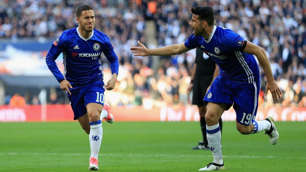 Hazard wants to see Diego Costa return to action at Stamford Bridge. GOAL