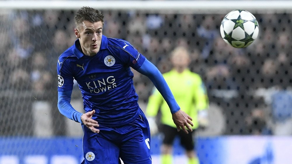 Jamie Vardy scored yesterday two goals for Leicester. Goal